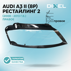 Стекло фары DIXEL для A3 II (8P) Рестайлинг 2 (2008 - 2013 Г.В.) (ПРАВОЕ)